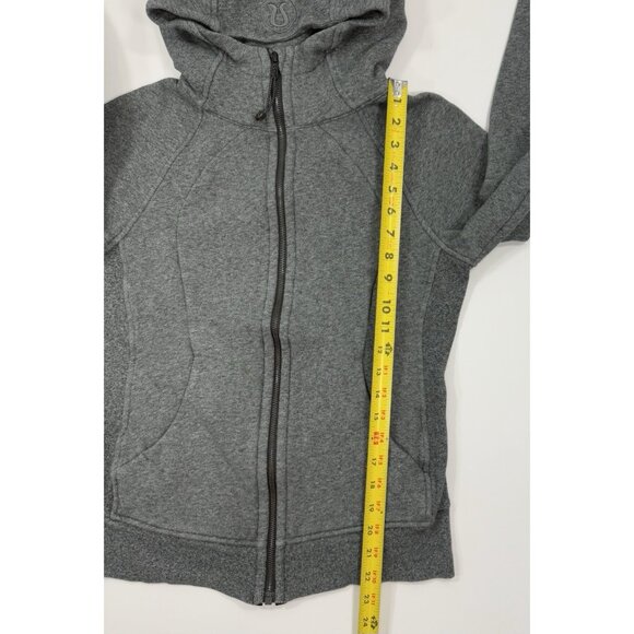 Lululemon Womens Scuba Hoodie Jacket Heathered Gray Full Zip Size 6 Athleisure - Picture 10 of 10